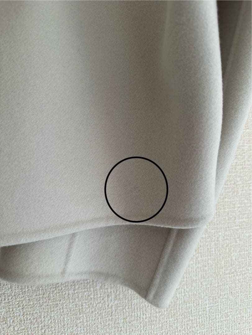 【美品】anuans リバーウールショートコート ECRU