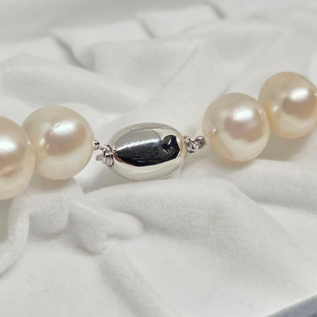 超大玉　本真珠 パール　ネックレス シルバー留め具　12mm