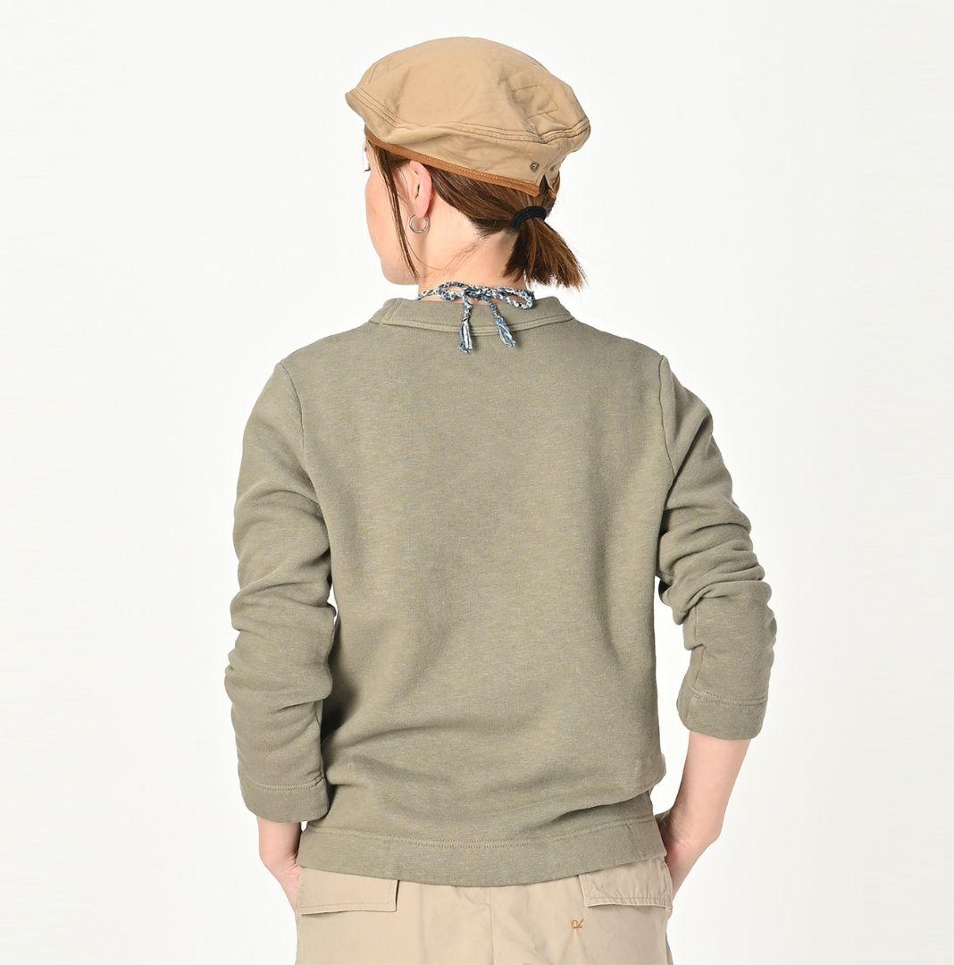 45R☆裏毛の17色 四角スウェット/モスグリーン♪