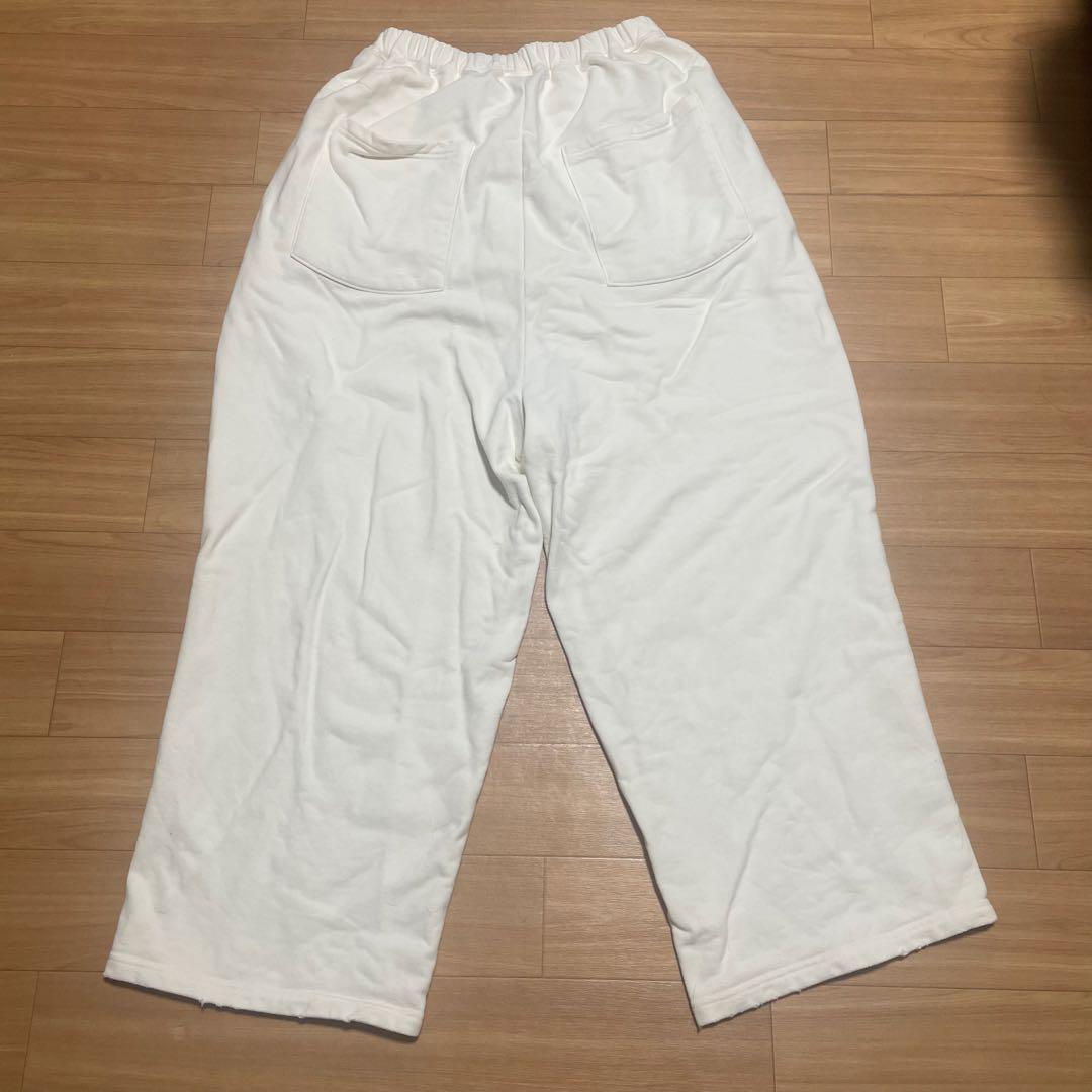 本日まで出品ancellm tuck sweat pants ホワイト　サイズ1