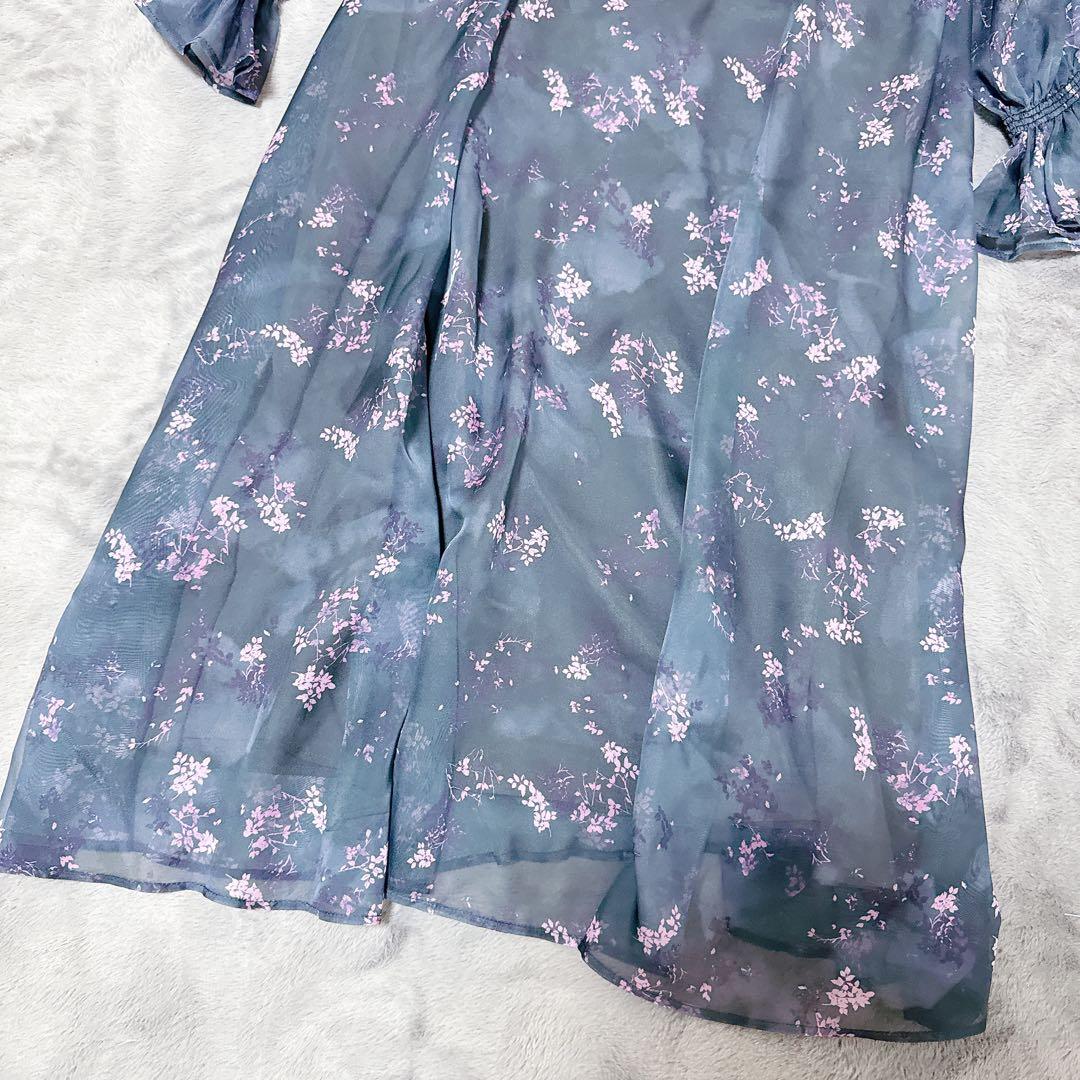 ワンピース Ameri NORA FLOWER LAYERED DRESS M
