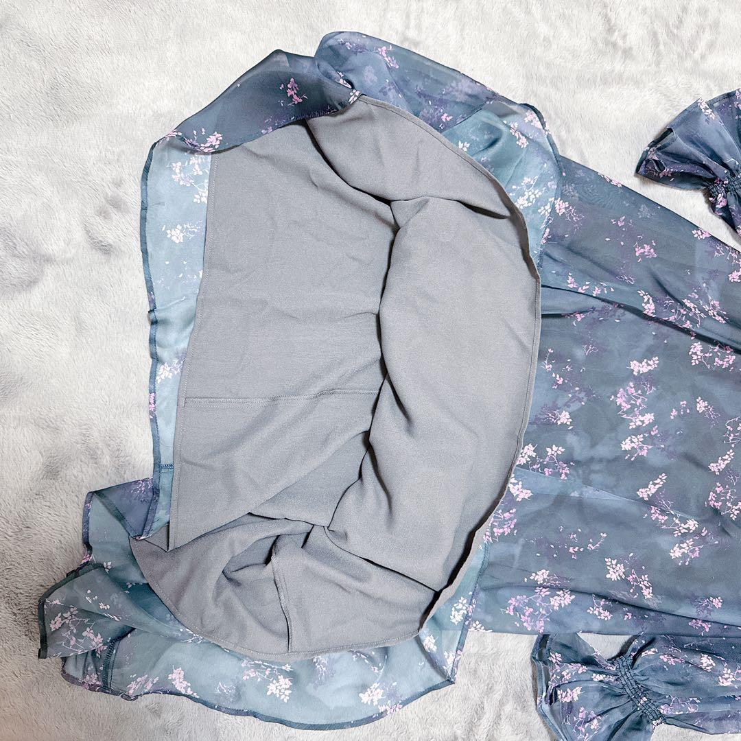 ワンピース Ameri NORA FLOWER LAYERED DRESS M