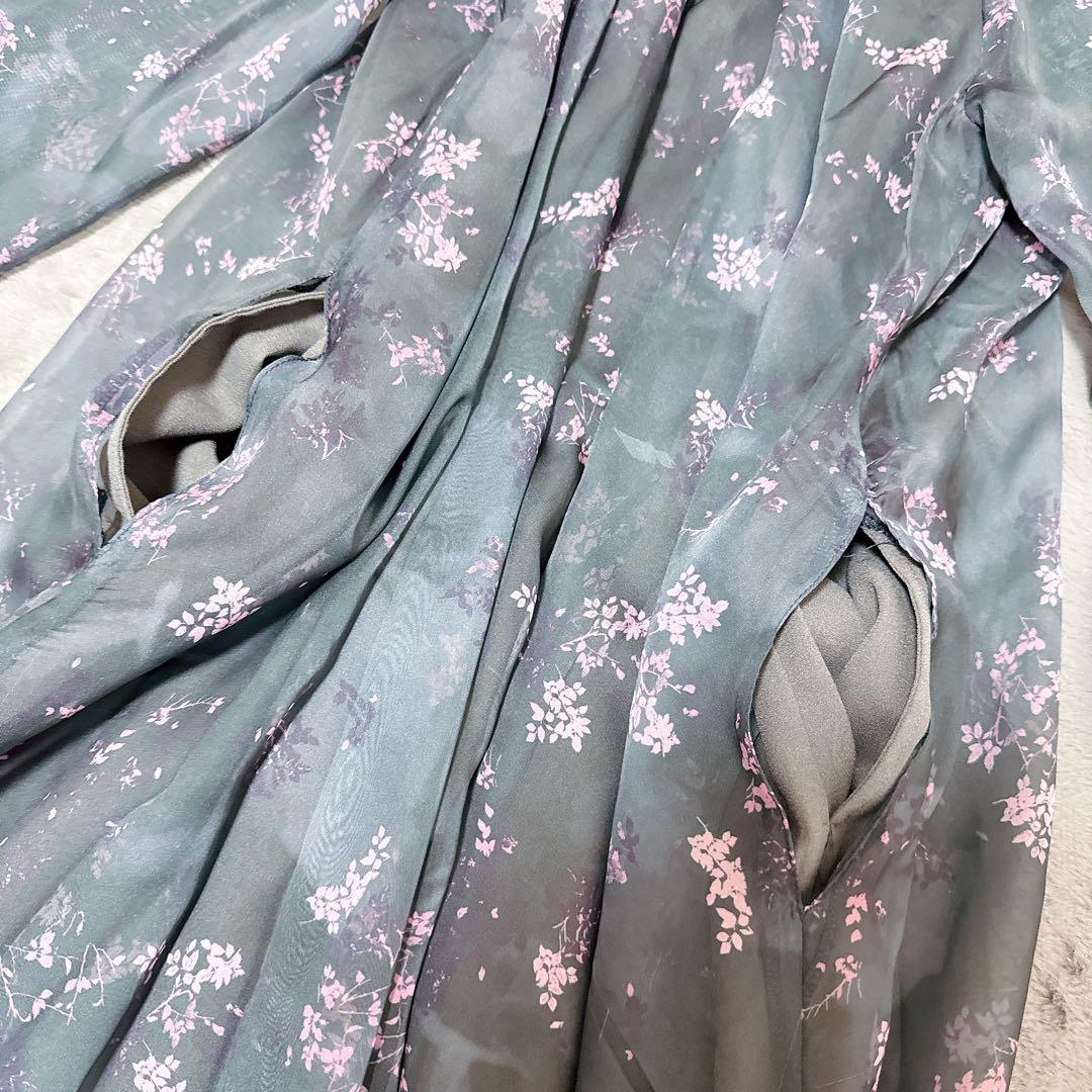 ワンピース Ameri NORA FLOWER LAYERED DRESS M