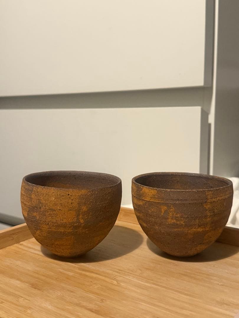 『新品未使用』二階堂明弘　2点セット　焼き締め　丸カップ　フリーカップ　小鉢