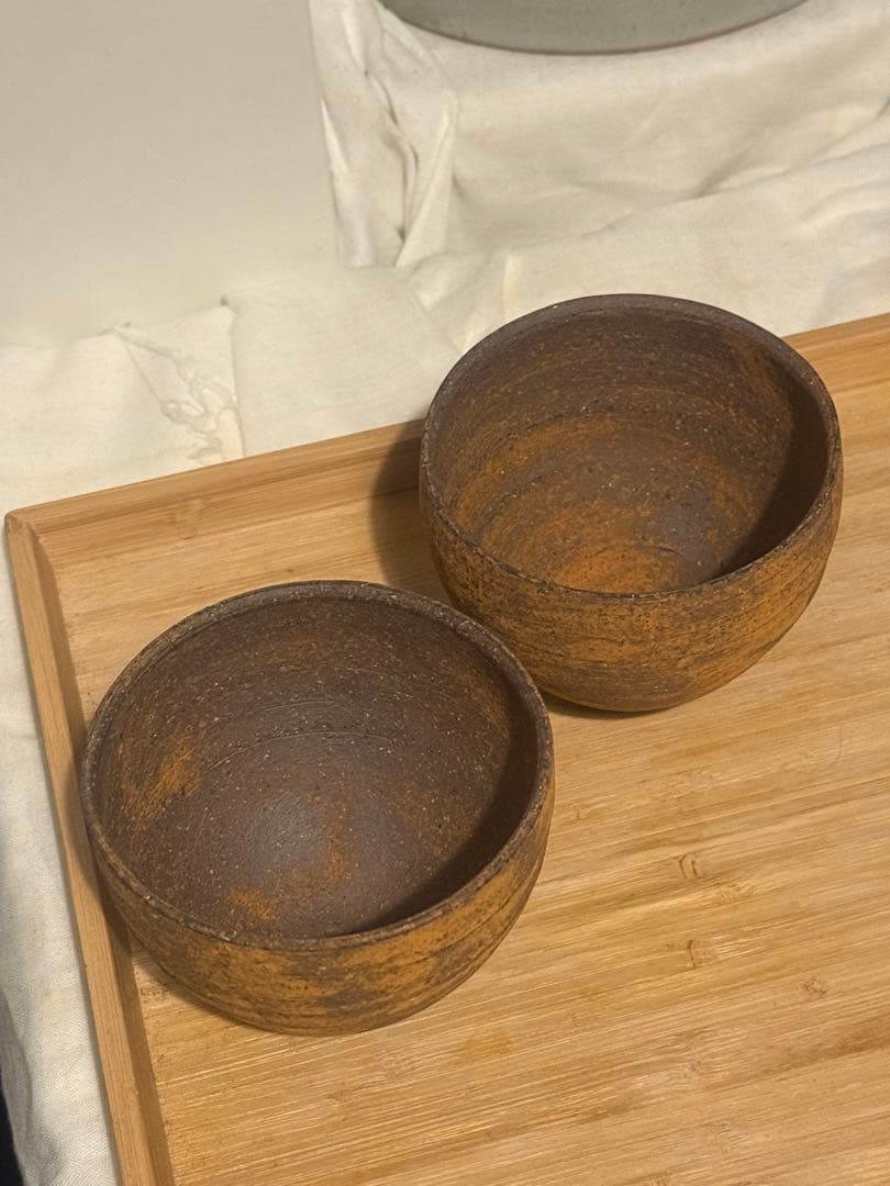『新品未使用』二階堂明弘　2点セット　焼き締め　丸カップ　フリーカップ　小鉢