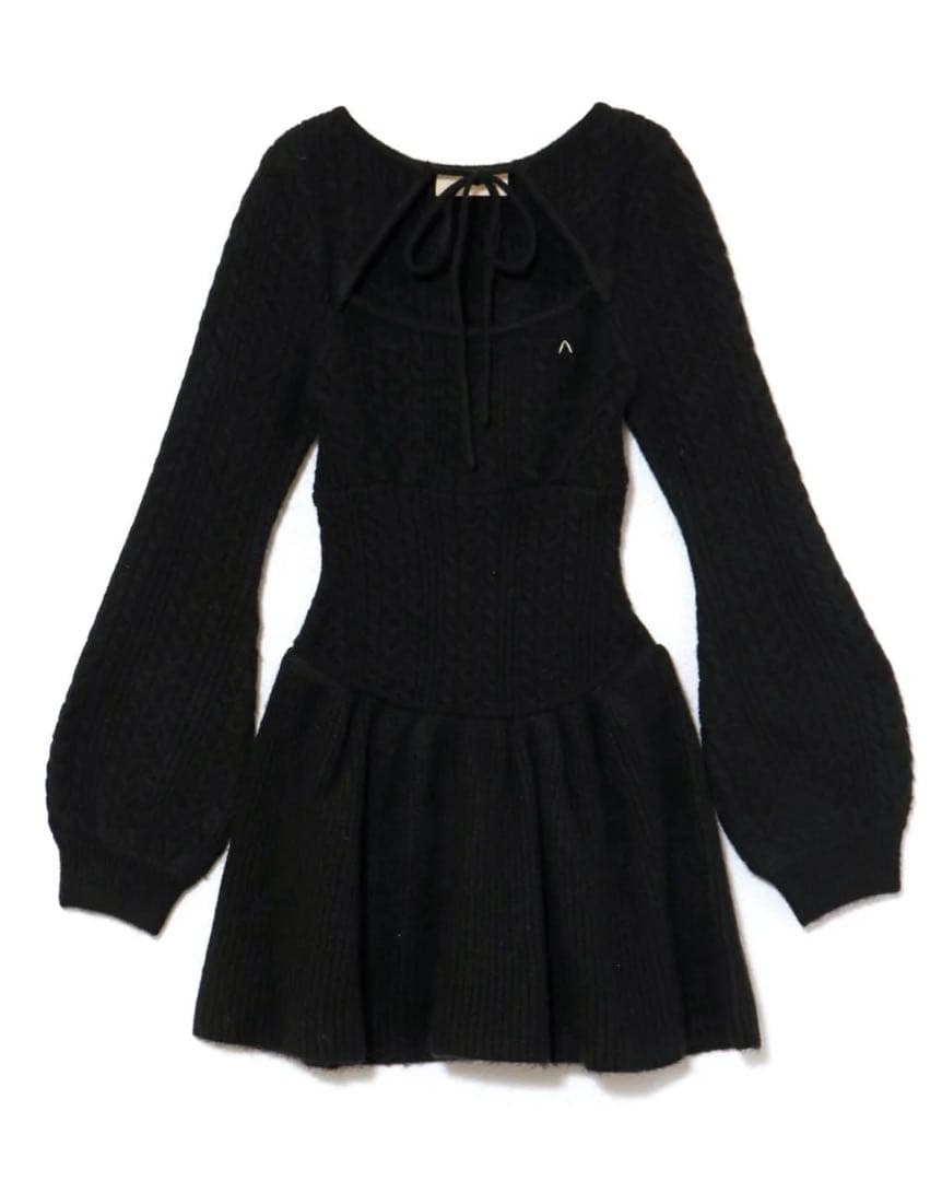 ワンピース ANDMARY Amy cable flare mini dress