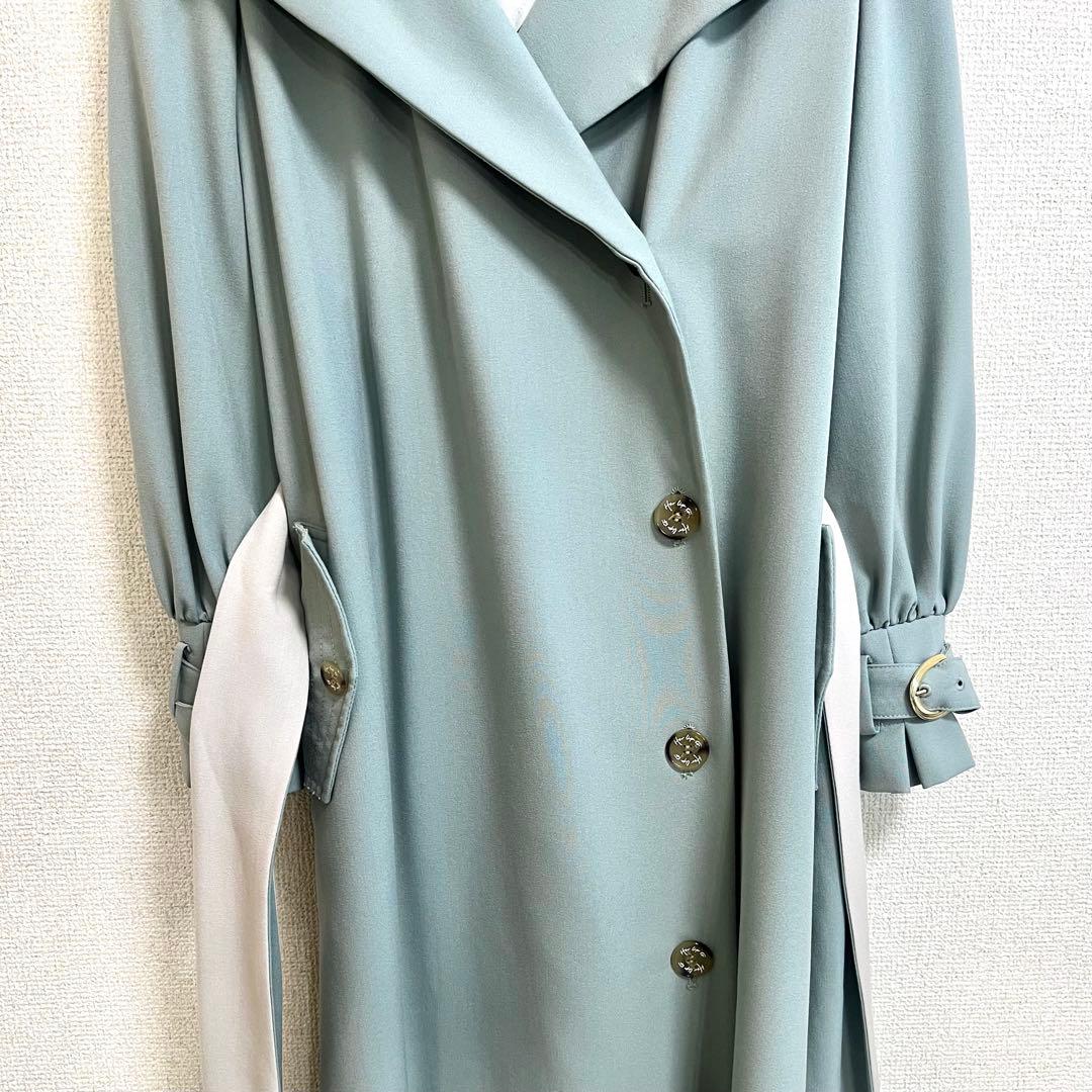【Herlipto】Belted Dress Trench Coat sax