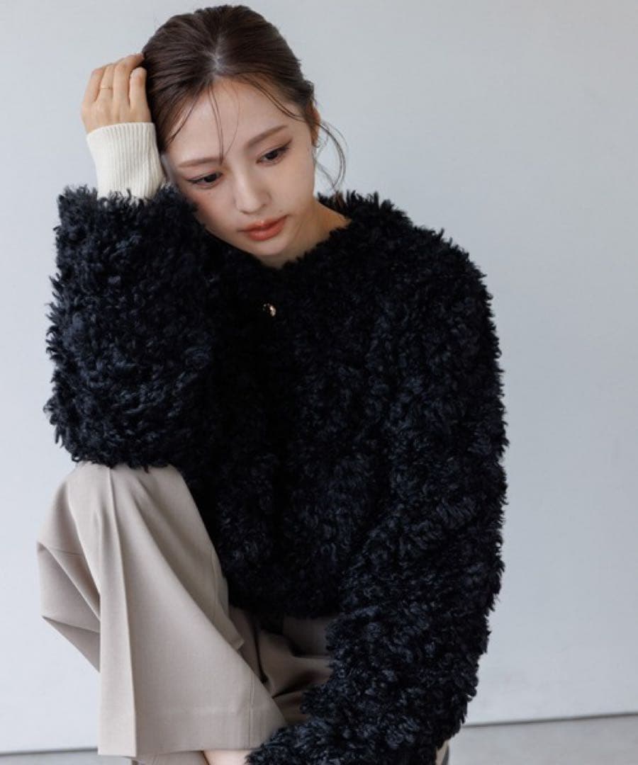 poodle no-collar jacket（プードルノーカラージャケット）