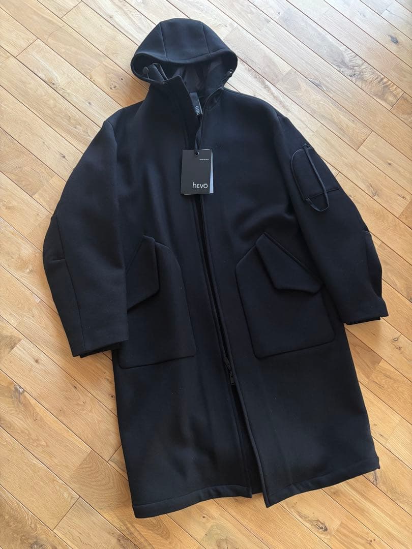 ※たか2　未使用　ウールダッフルコート MONOPOLI ブラック50