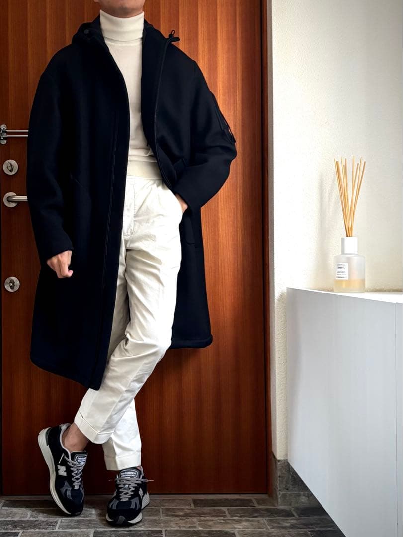 ※たか2　未使用　ウールダッフルコート MONOPOLI ブラック50