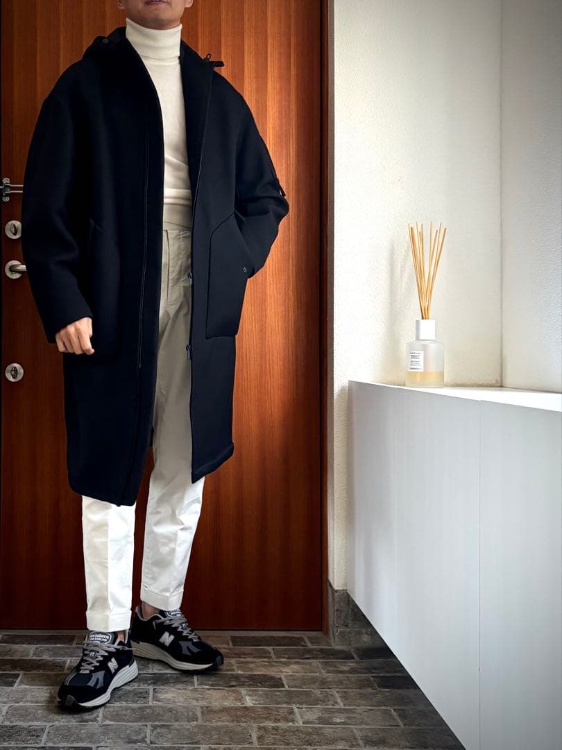 ※たか2　未使用　ウールダッフルコート MONOPOLI ブラック50