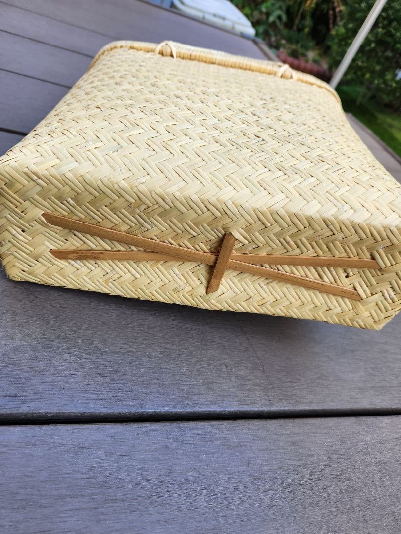 国産鳥越竹細工 すす竹かごバッグ 希少品