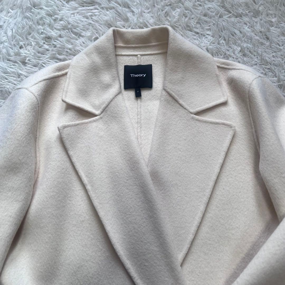 極美品 セオリー ダブルブレスト チェスターコート BOY.COAT カシミヤ