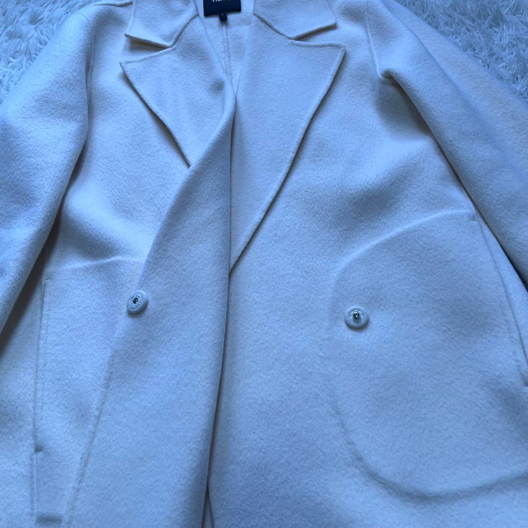 極美品 セオリー ダブルブレスト チェスターコート BOY.COAT カシミヤ