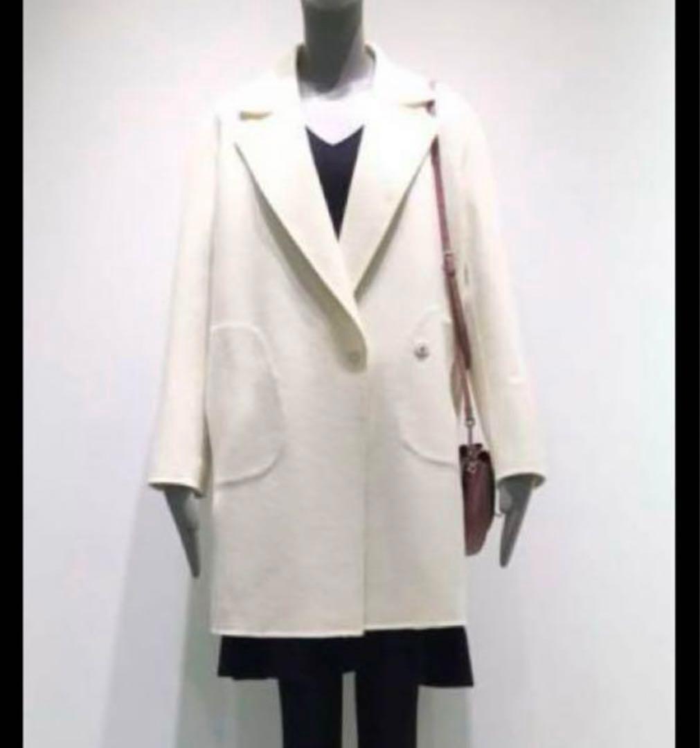 極美品 セオリー ダブルブレスト チェスターコート BOY.COAT カシミヤ