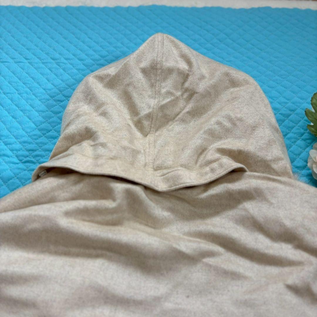 F-wisteria高級カシミヤ100% ＆フォックス毛皮ポンチョ•ケープコート