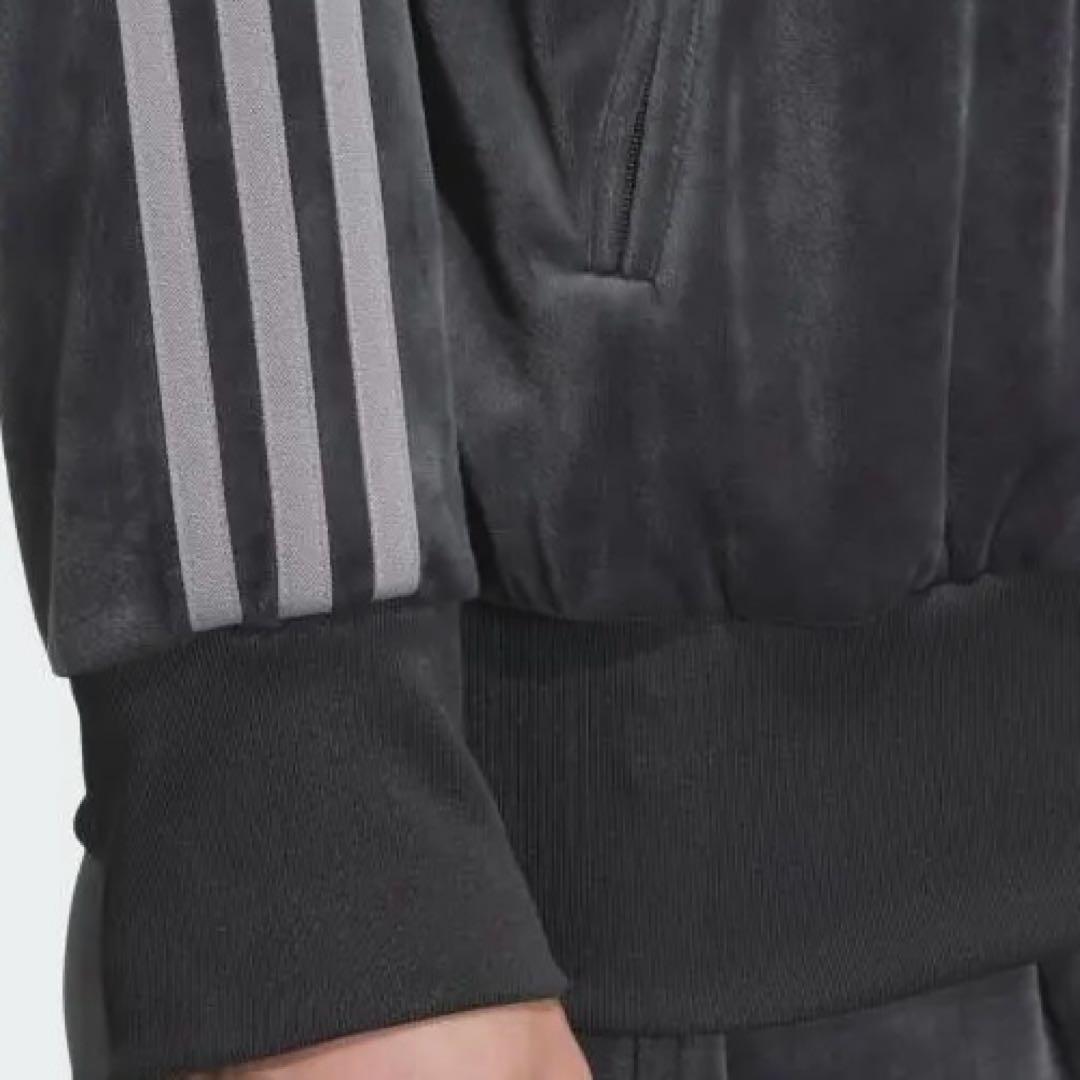 XL 新品 アディダス　ファイヤーバード ベロア　ジャケット　ジャージ　グレー