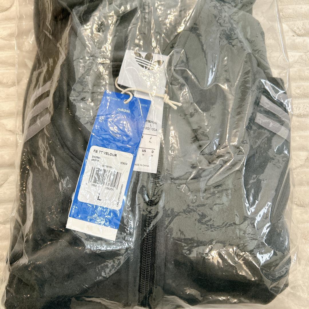XL 新品 アディダス　ファイヤーバード ベロア　ジャケット　ジャージ　グレー