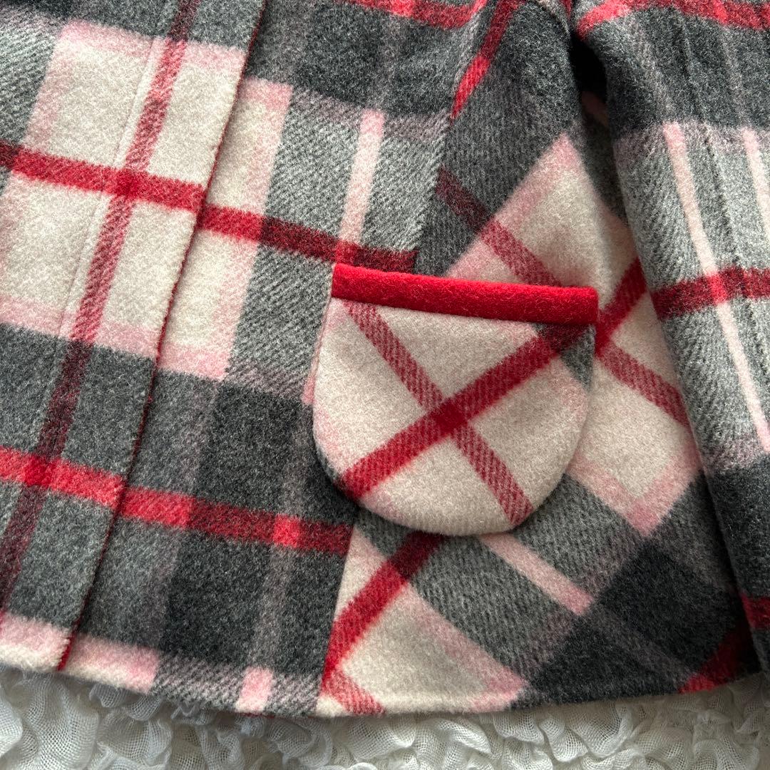 M'S GRACY エムズグレイシー　チェックｘ無地リバーシブルジャケット