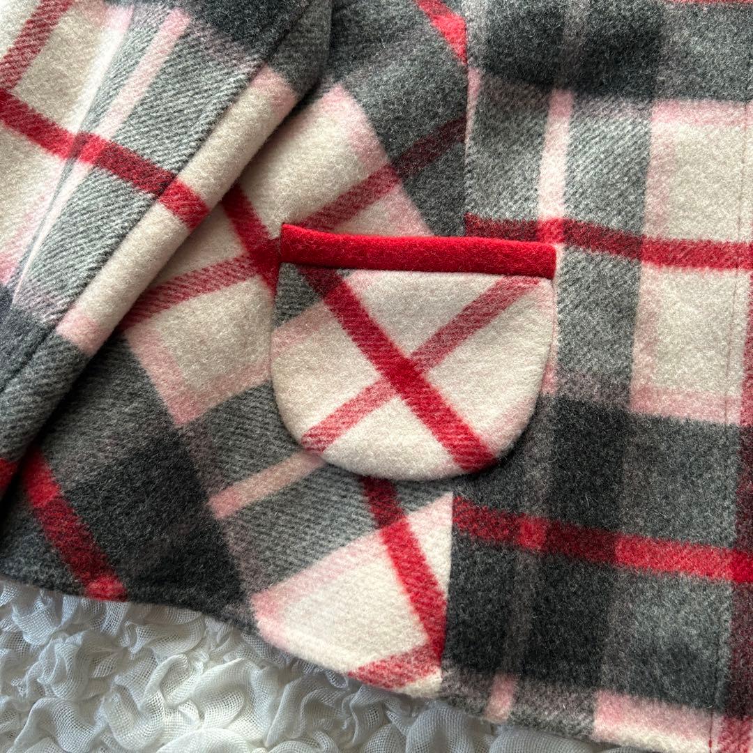 M'S GRACY エムズグレイシー　チェックｘ無地リバーシブルジャケット