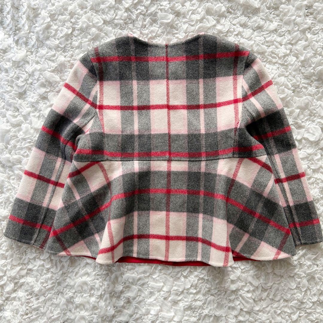 M'S GRACY エムズグレイシー　チェックｘ無地リバーシブルジャケット