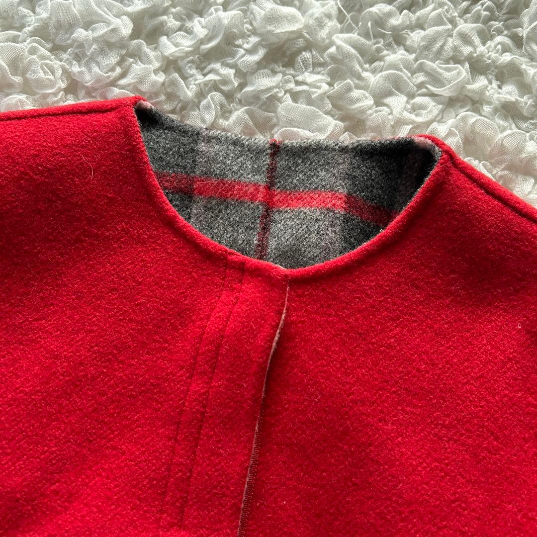 M'S GRACY エムズグレイシー　チェックｘ無地リバーシブルジャケット