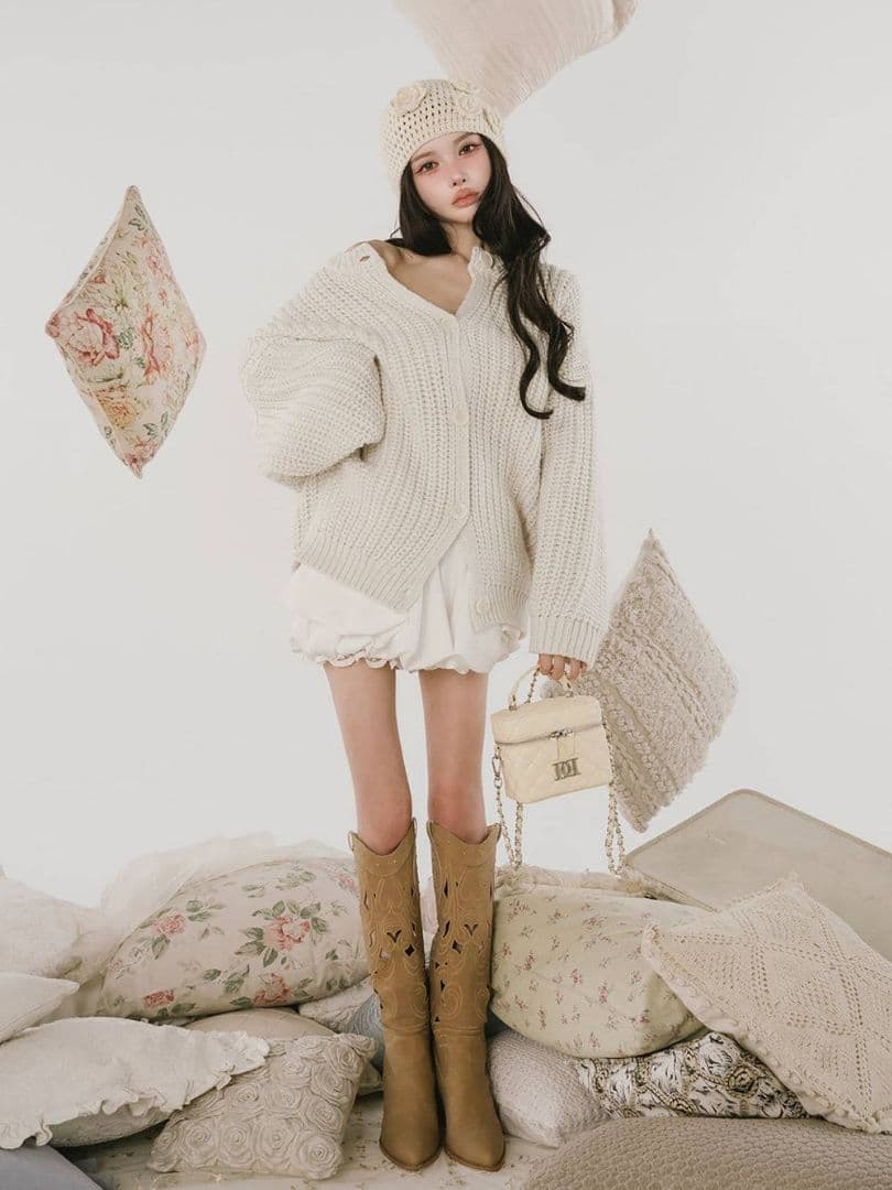 新品 ダーリッチ ボリュームバルーンミニスカート タグ付き 白