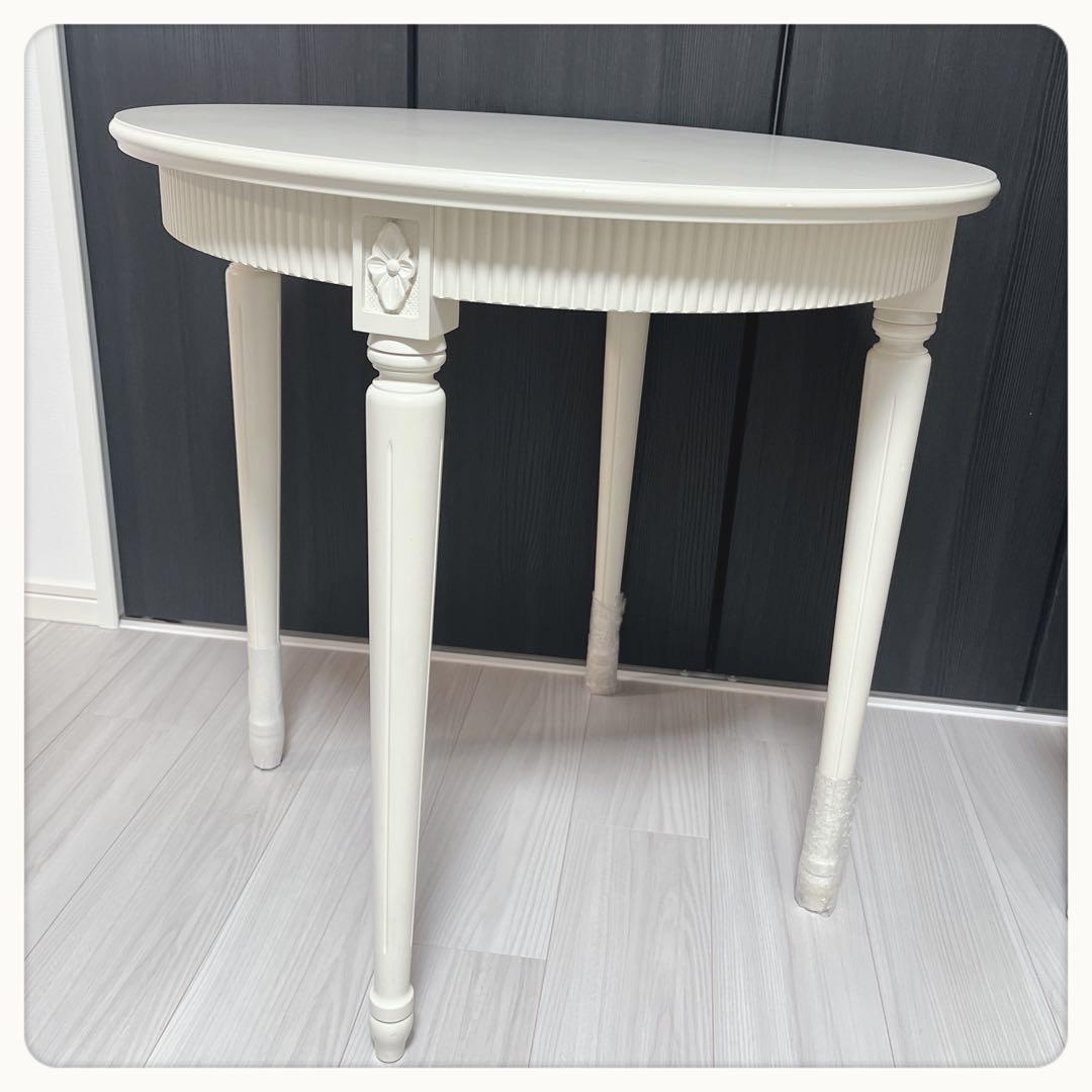 スェーデン　樺材　ホワイトティーテーブル　グスタフス様式