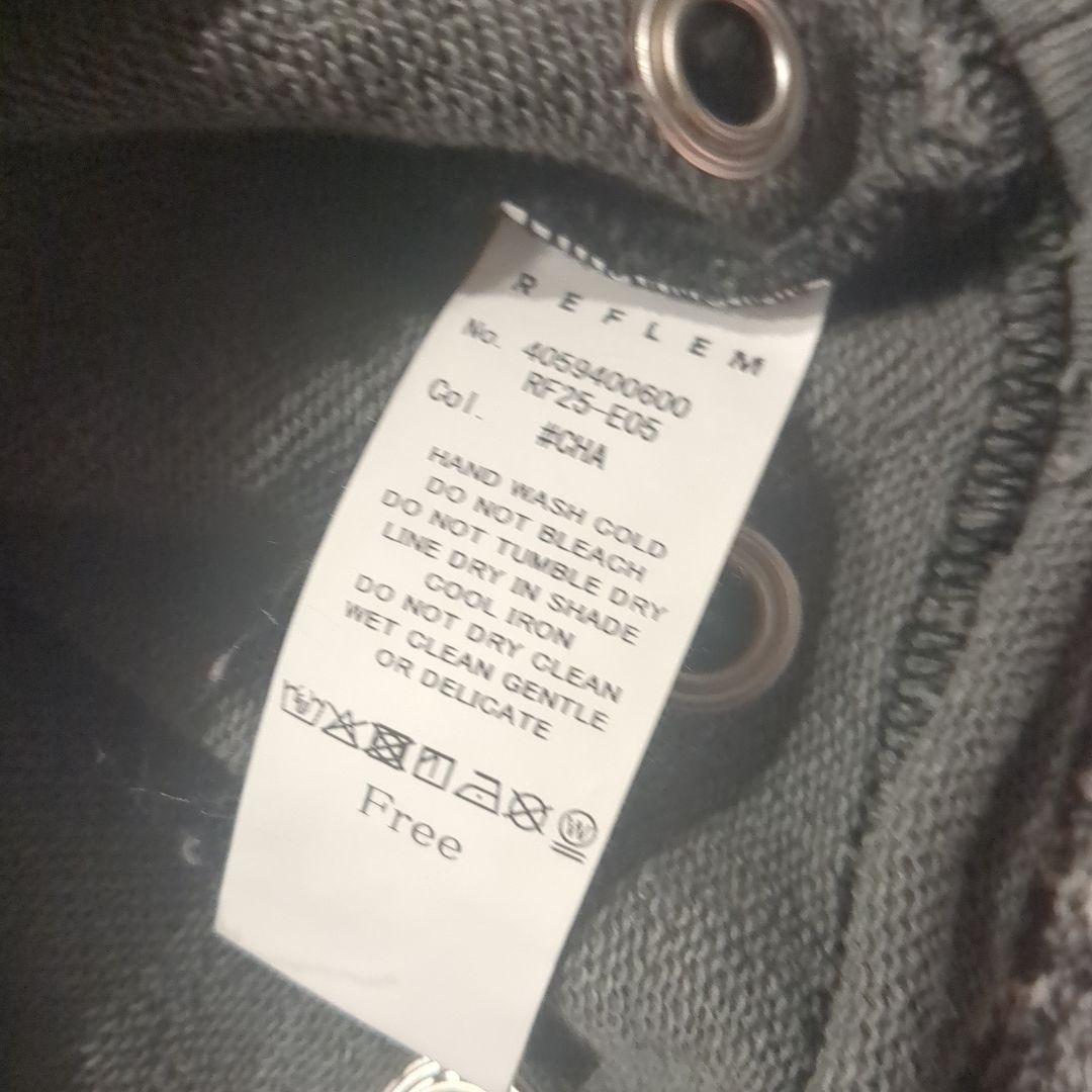 REFLEM レフレム ツノ付きクロップドZIPパーカー ジップアップパーカー