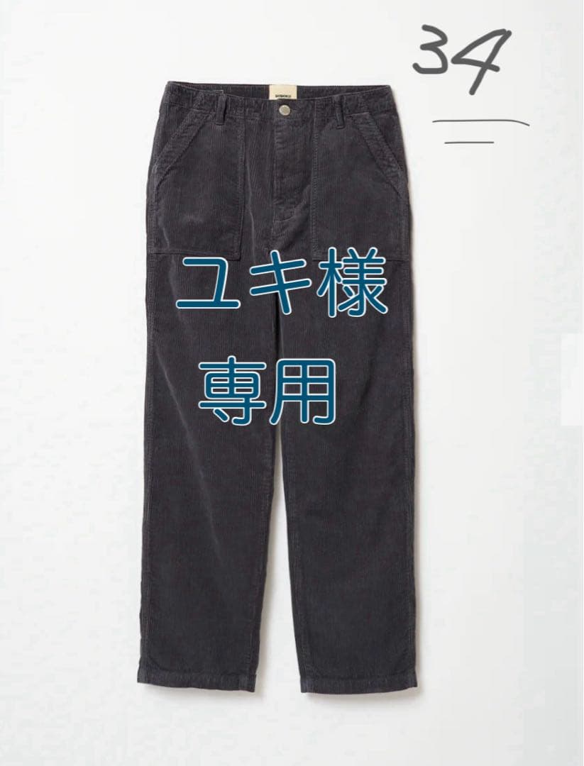 THN SHISHIKUI CORDUROY BAKER / ダークグレイ34