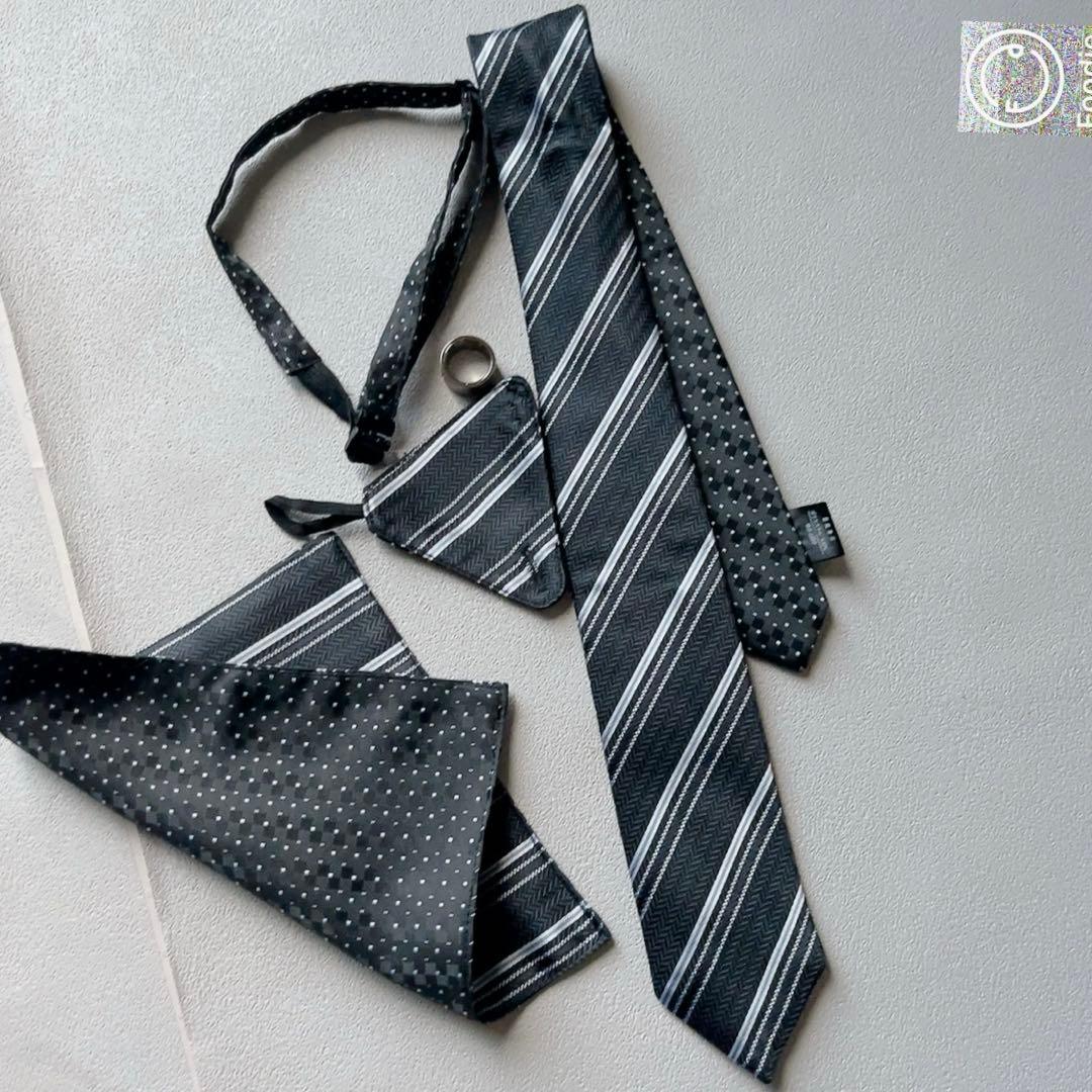 【訳あり、美品】4点セットフォーマルスーツ　165cm 卒服　卒業式 男の子 黒