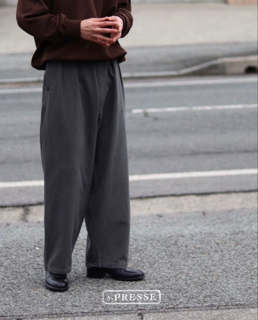 パンツ A.PRESSE 26SS WW2 Vintage Silk Trousers2