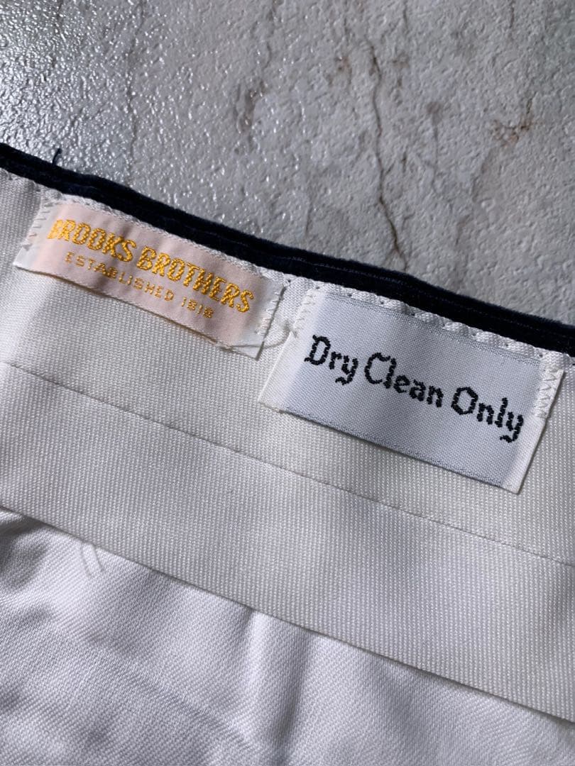 80s ブルックスブラザーズ 2タック 太畝 ワイド コーデュロイパンツ 紺