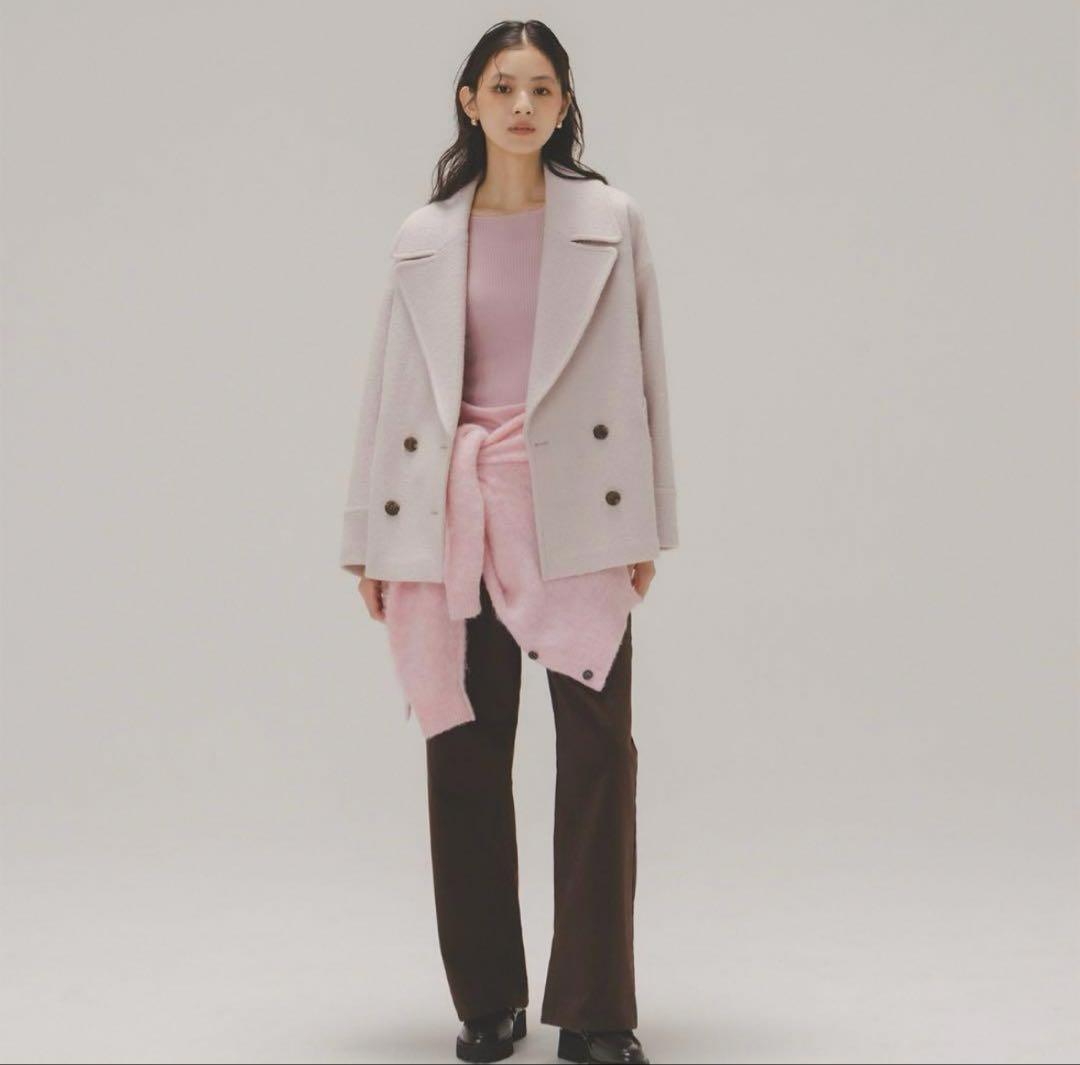 【新品タグ付き】ウーリーフォルムハーフコート