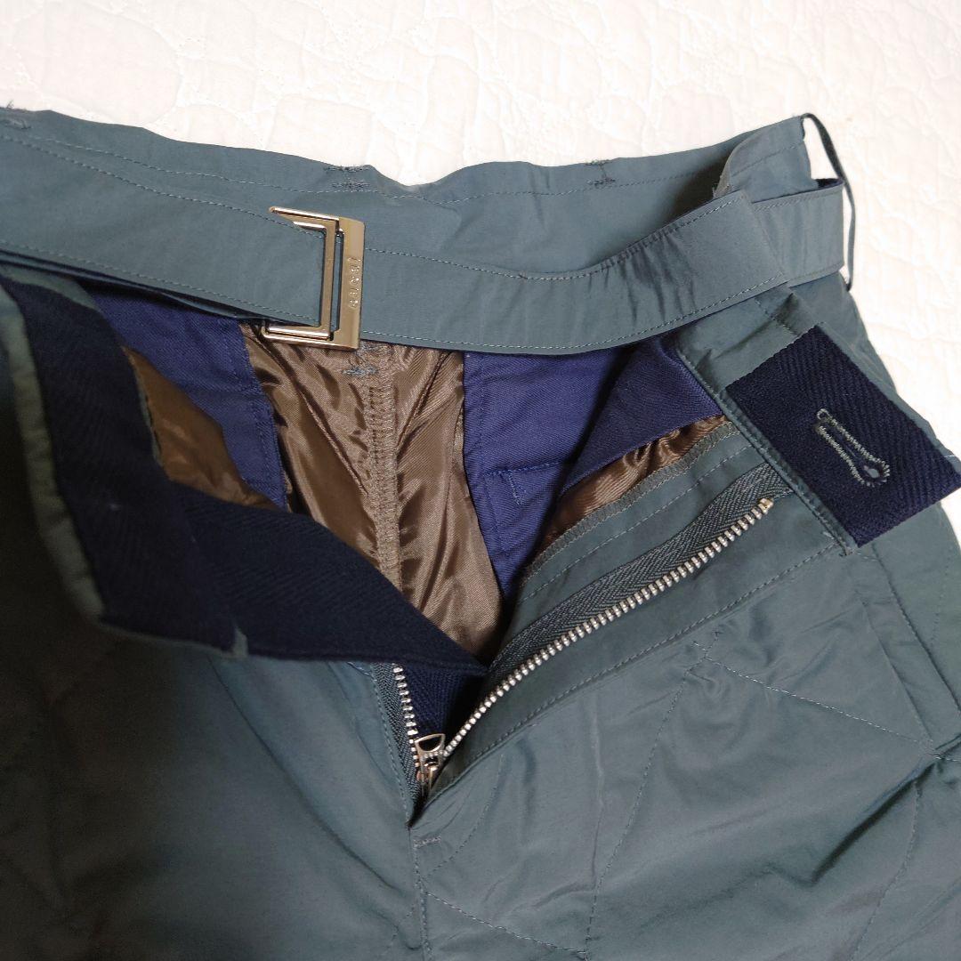 sacai サカイ キルテッドパンツ グレー　サイズ1