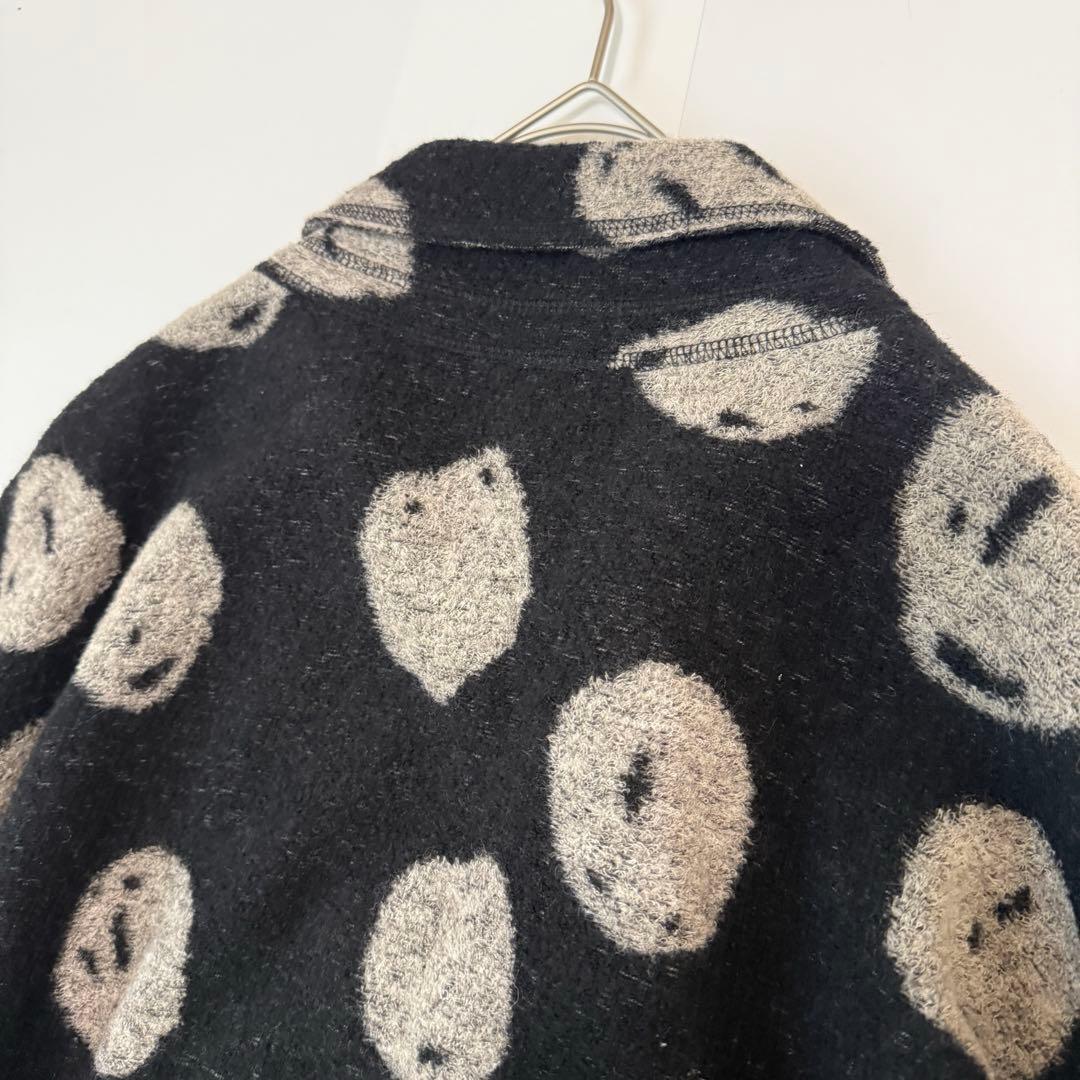 ヨーガンレール　ウールコート　ドット柄　ブラック　黒　ドット