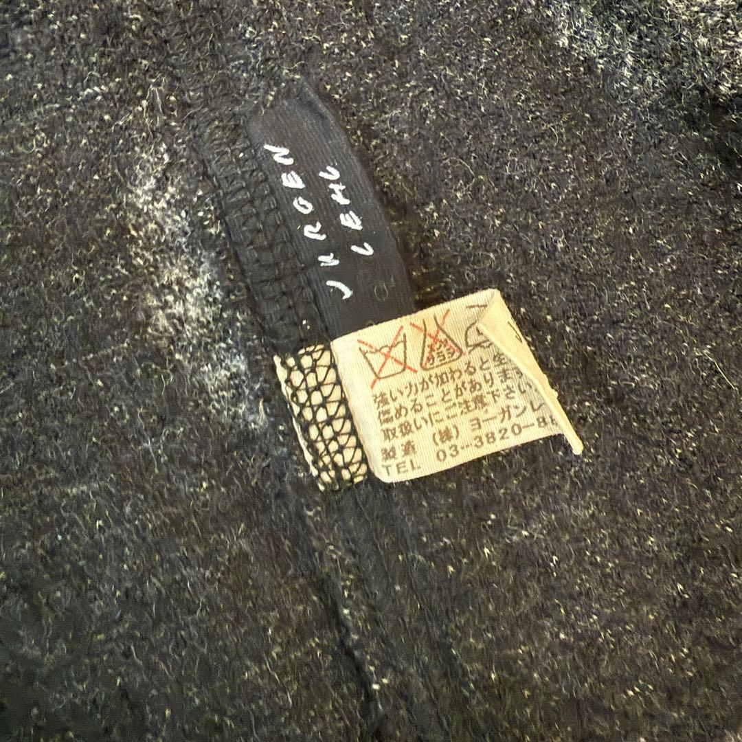 ヨーガンレール　ウールコート　ドット柄　ブラック　黒　ドット