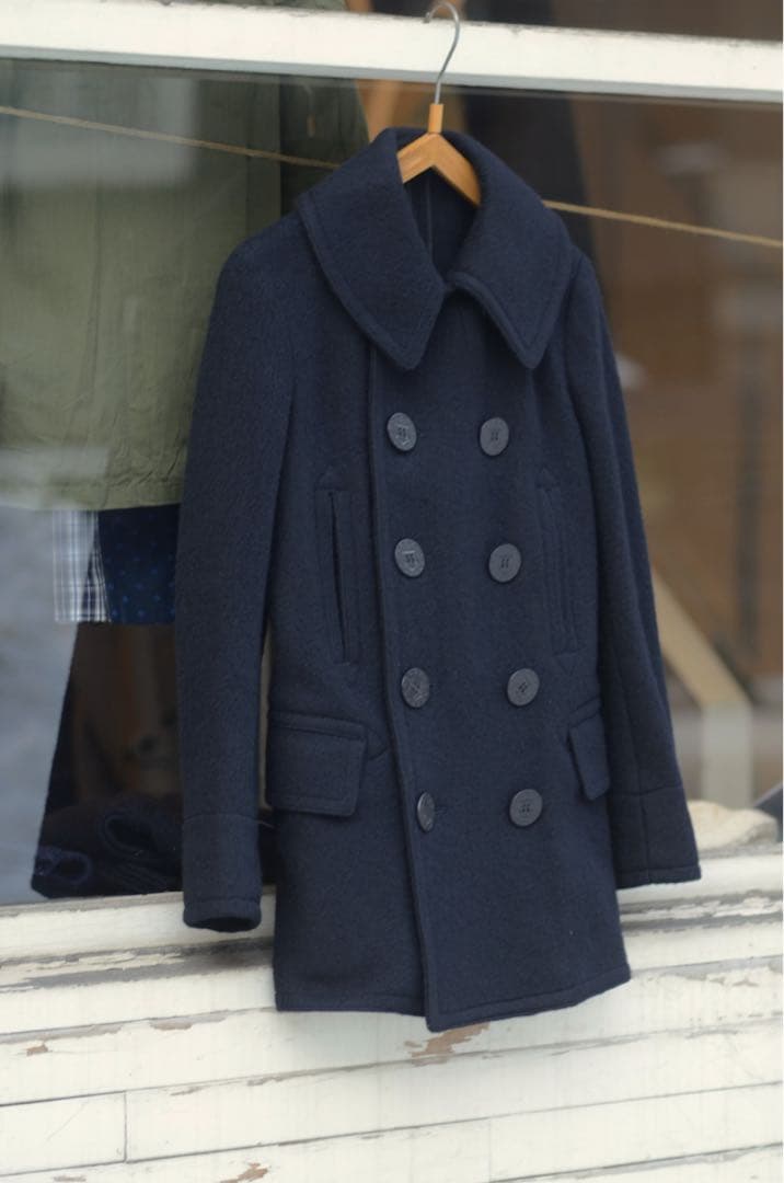 ジャケット・アウター ANATOMICA BEACH CLOTH PEA COAT / NAVY