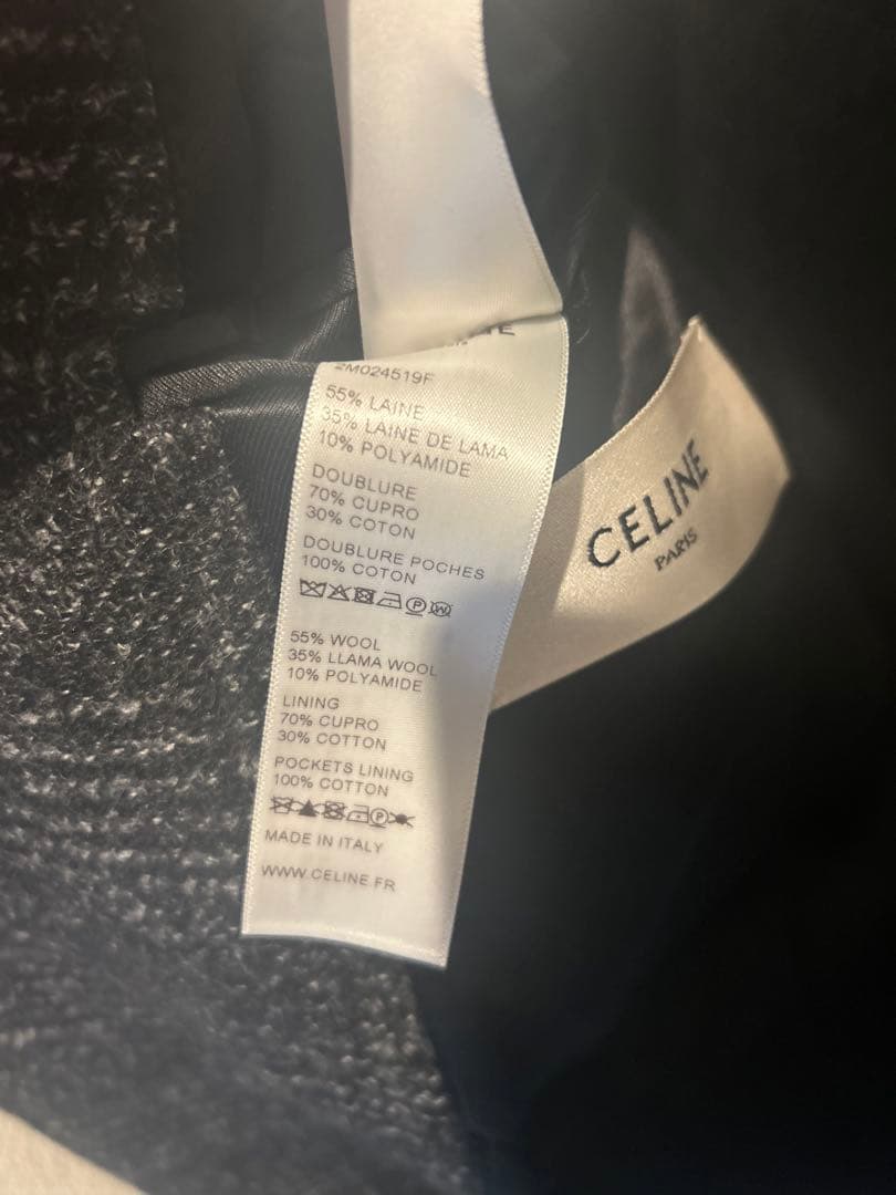 セリーヌ　プリンスオブウェールズ　クラシックコート　50