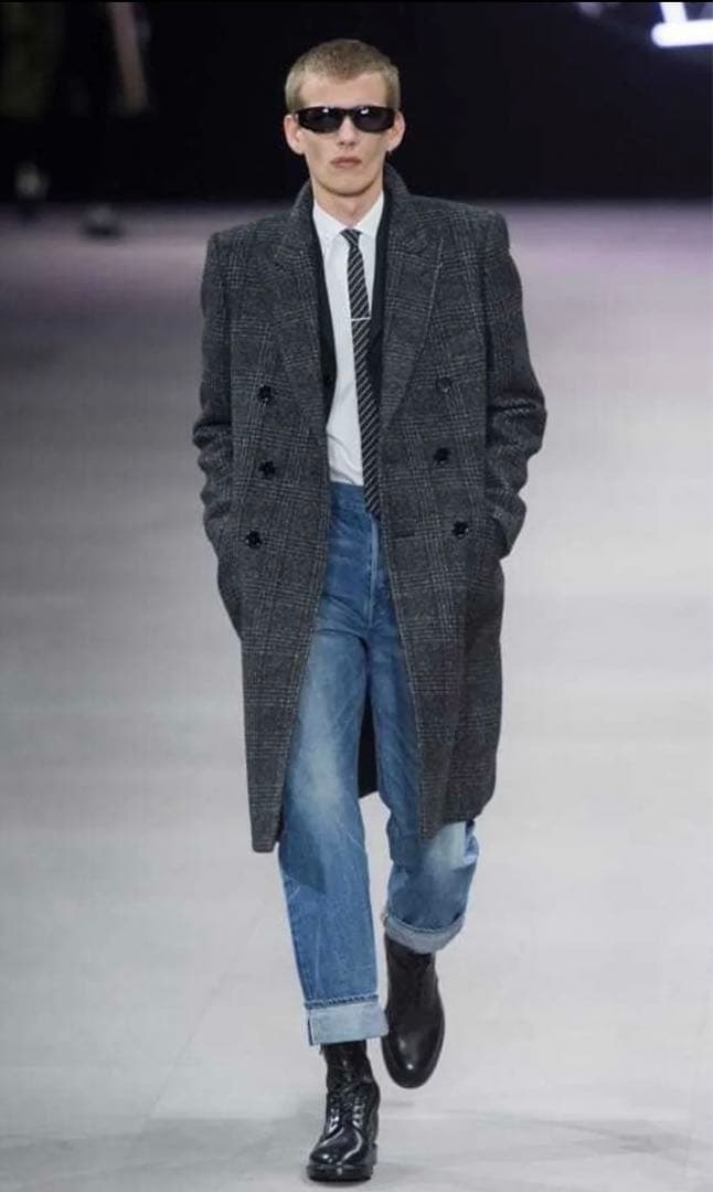 セリーヌ　プリンスオブウェールズ　クラシックコート　50