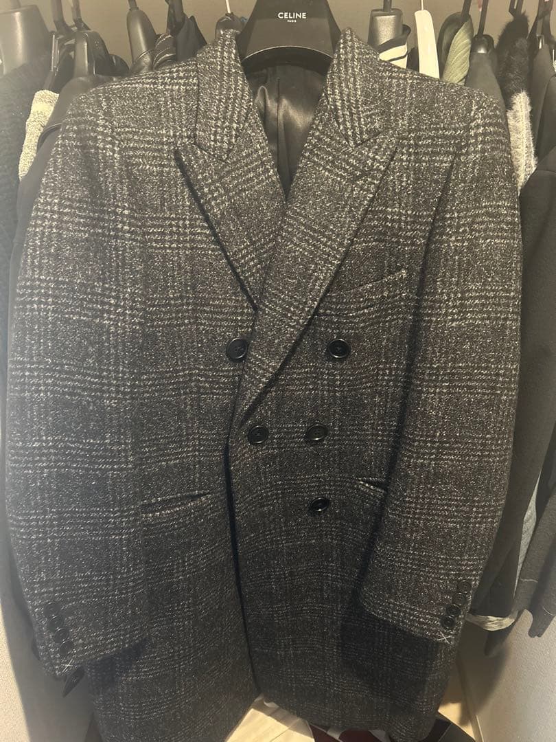 セリーヌ　プリンスオブウェールズ　クラシックコート　50