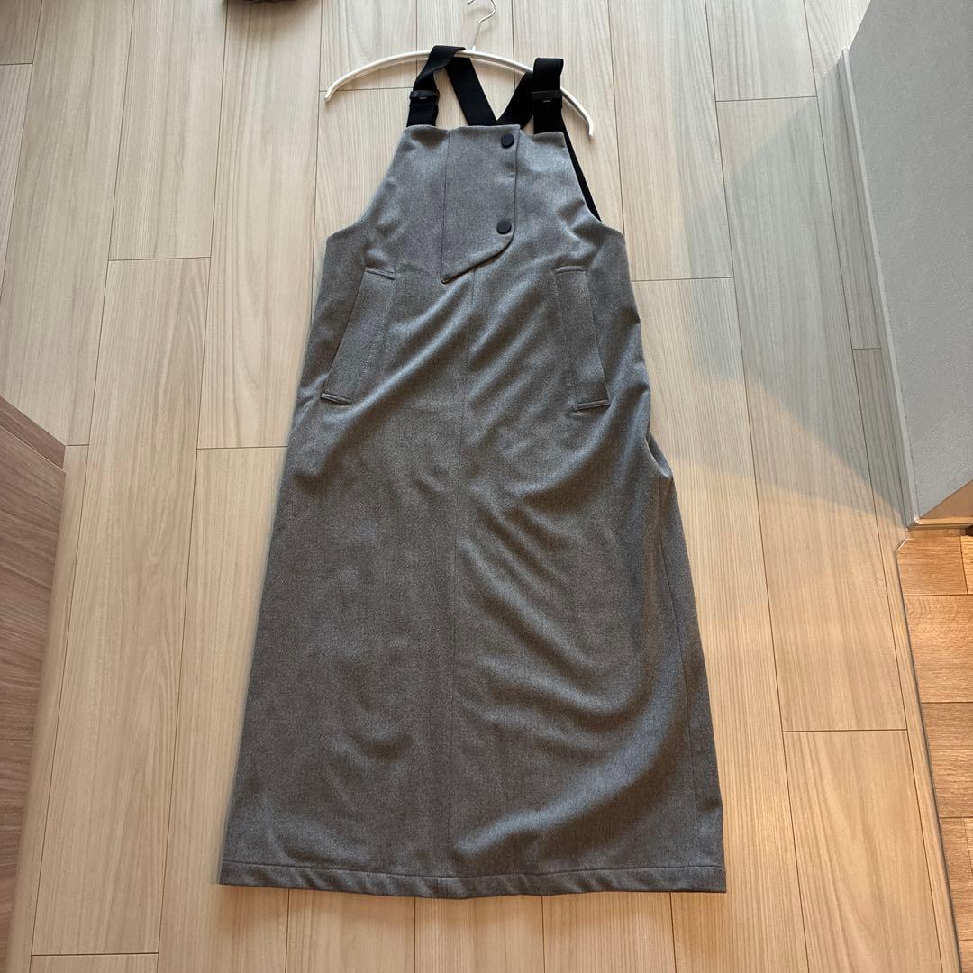 nagonstans グレー サスペンダーオーバーオール S