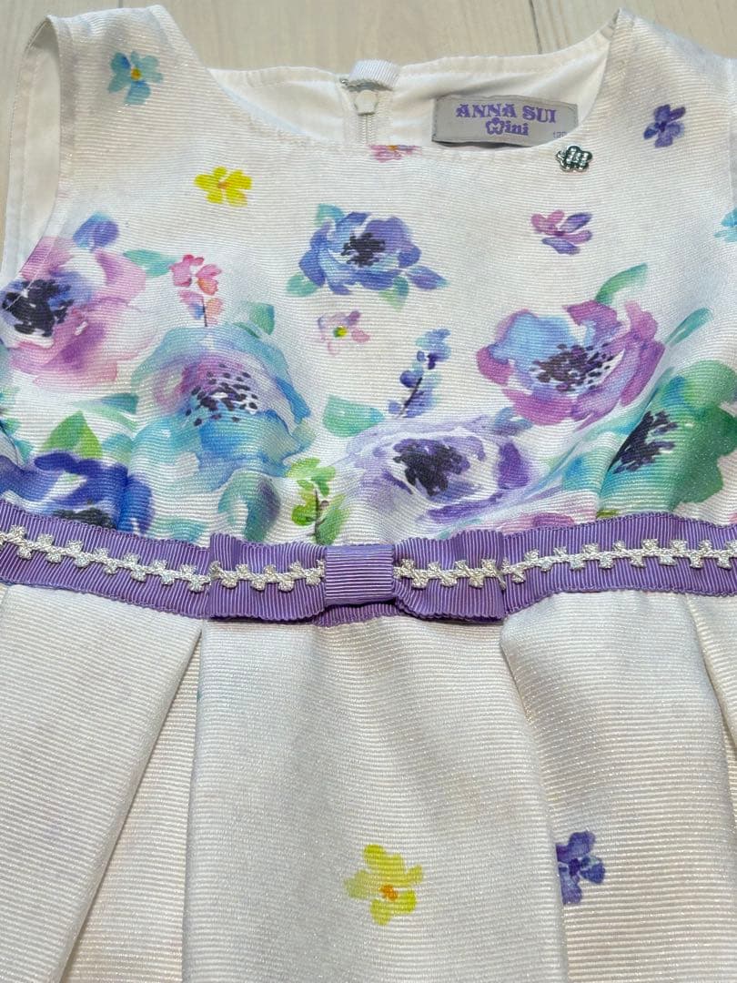 【120サイズ】日本製♡アナスイ♡水彩花柄ワンピース