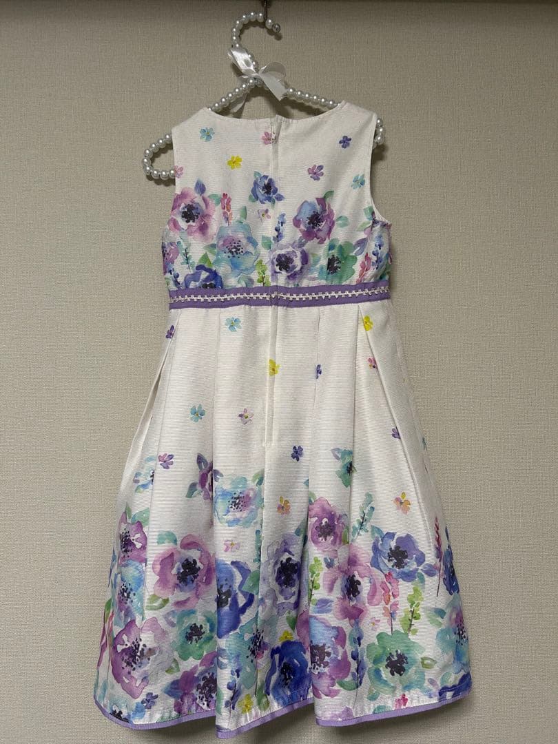 【120サイズ】日本製♡アナスイ♡水彩花柄ワンピース