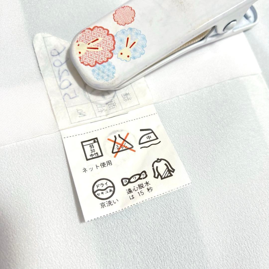 【未使用美品✨】東レシルック　洗える着物　色無地　四君子地紋　浅緑色　現行品E7