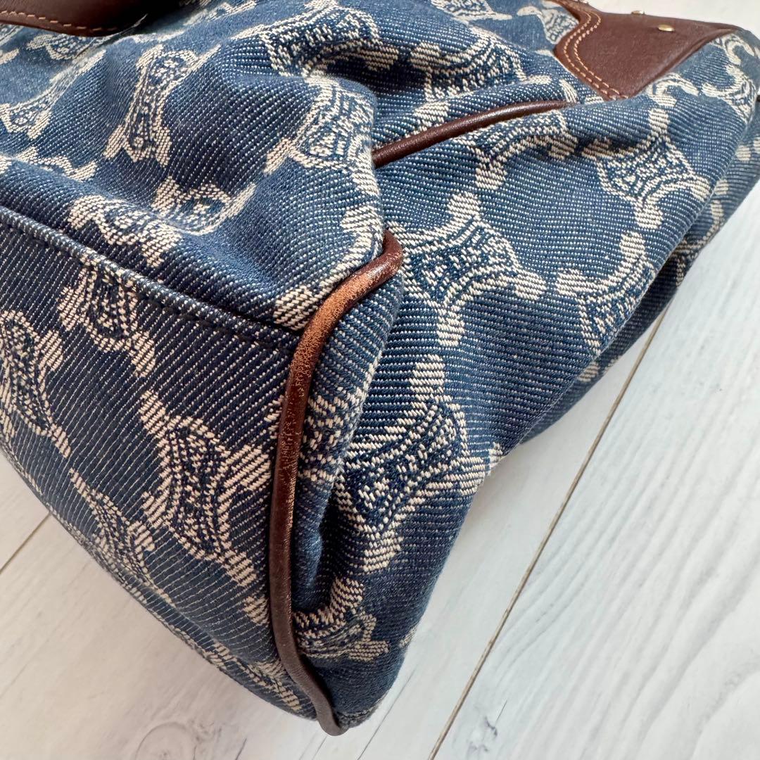 セリーヌ　CELINE デニム　バッグ　マカダム　【中古】