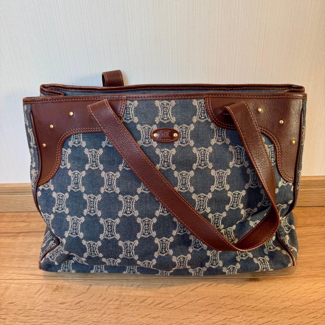 セリーヌ　CELINE デニム　バッグ　マカダム　【中古】