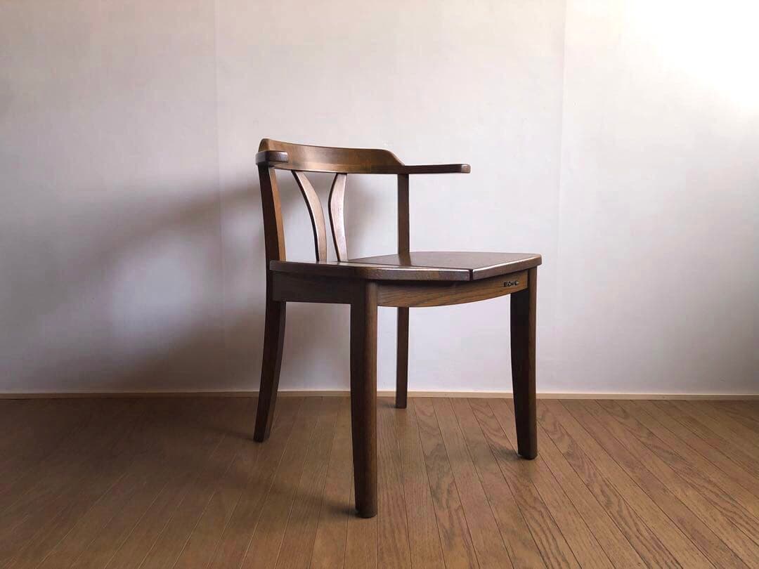 飛騨家具 浜本工芸 アームチェア② 肘掛け 安楽椅子 楢無垢材 民藝家具 古民家