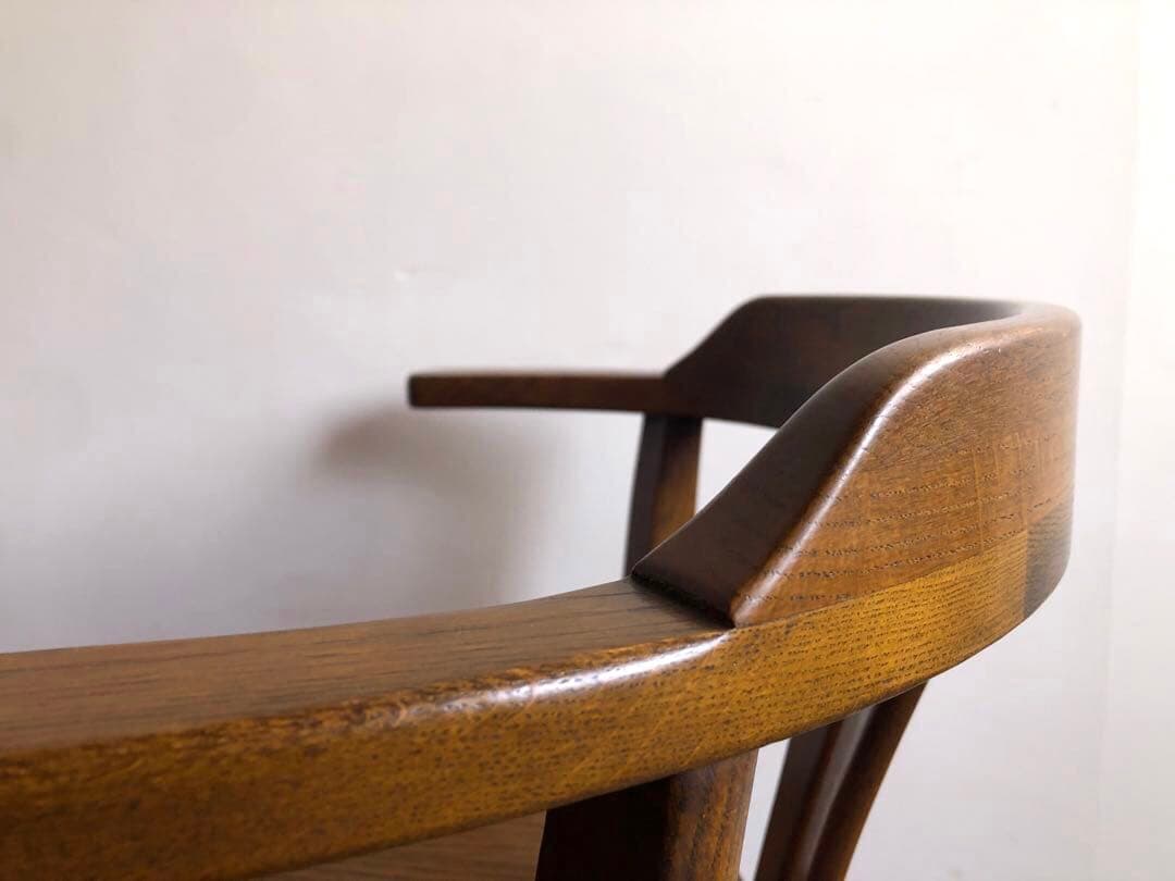 飛騨家具 浜本工芸 アームチェア② 肘掛け 安楽椅子 楢無垢材 民藝家具 古民家