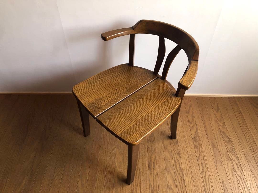 飛騨家具 浜本工芸 アームチェア② 肘掛け 安楽椅子 楢無垢材 民藝家具 古民家